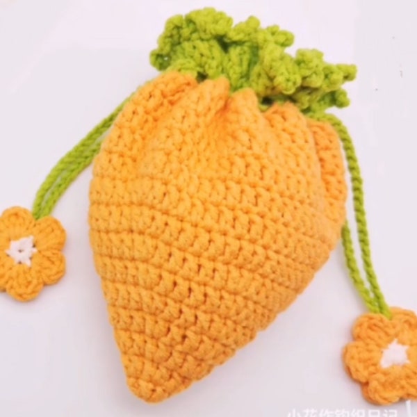 Crochet Carrot Bag Pattern- Crochet Pattern Carrot Bag- Carrot Bag pattern- Instant Download PDF- PDF Pattern