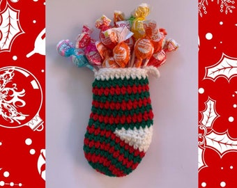 Mini Stocking Crochet Pattern, Christmas Decoration Crochet Pattern, Stocking Stuffer Crochet Pattern, Christmas Garland,PDF Crochet Pattern