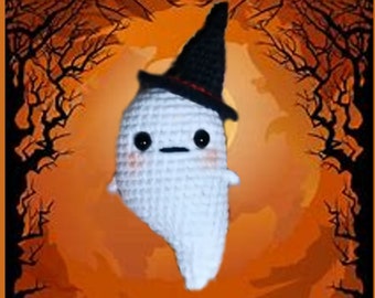 Ghost Crochet Pattern, Crochet Keychain, Ghost Amigurumi Pattern, Halloween Crochet Pattern, PDF Crochet Pattern