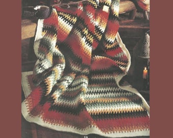 VINTAGE Blanket Pattern, Crochet Blanket Pattern, PDF Crochet Pattern, Crochet Cozy Camp Blanket Pattern, Digital Download PDF