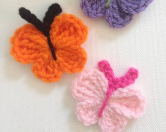 Crochet Applique Pattern, Crochet Butterfly Applique Pattern, Mini Butterfly Pattern, Butterfly Applique Pattern, PDF Crochet Pattern