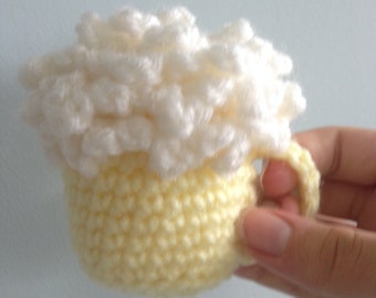 Mini Cappuccino Amigurumi Crochet Pattern, Cappuccino Crochet Pattern, Crochet Keychain, Amigurumi Keychain Pattern, PDF Crochet Pattern
