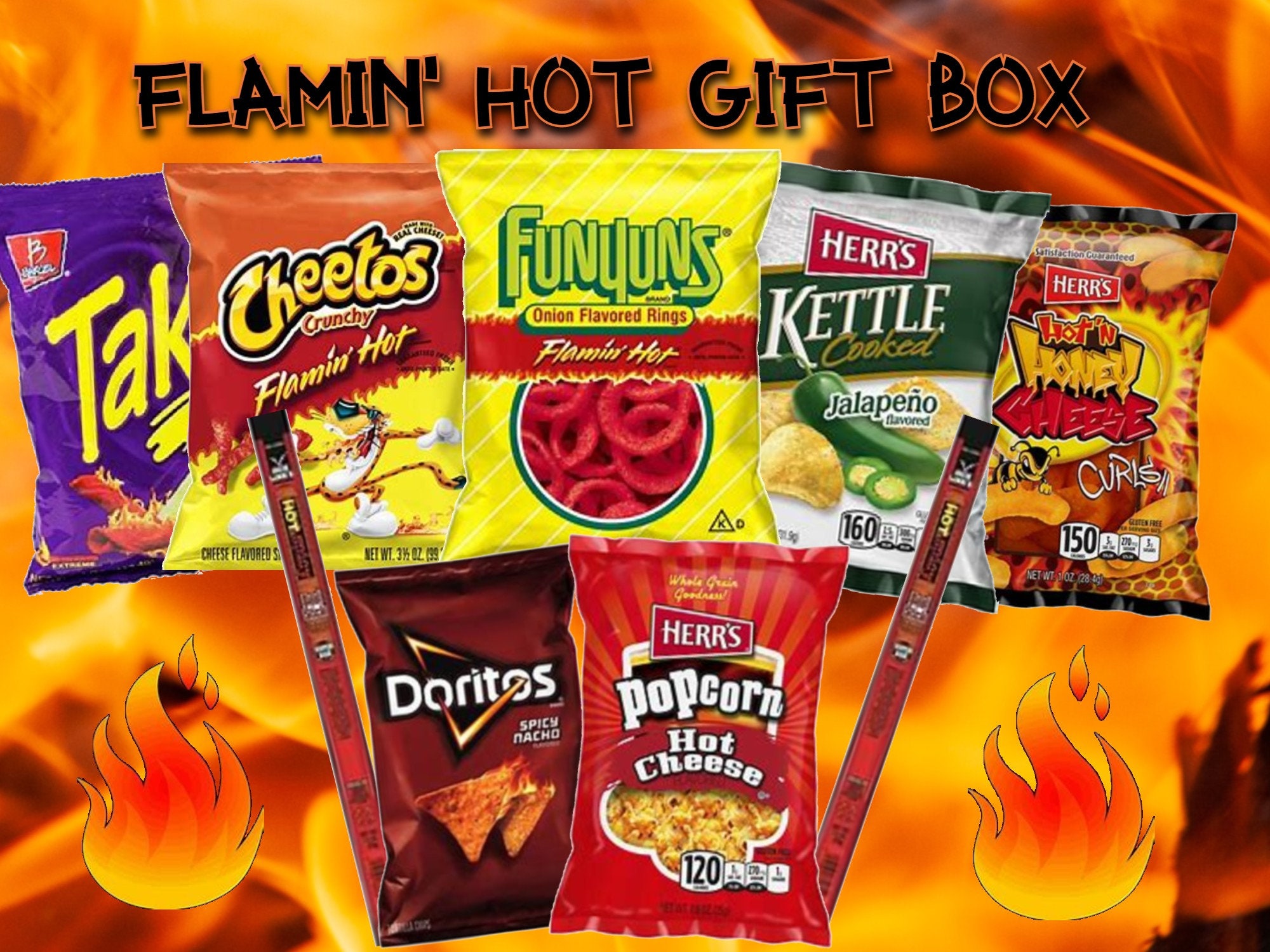 Spicy Snacks Gift Box Hot and Spicy Snack Gift Box Gift Etsy UK