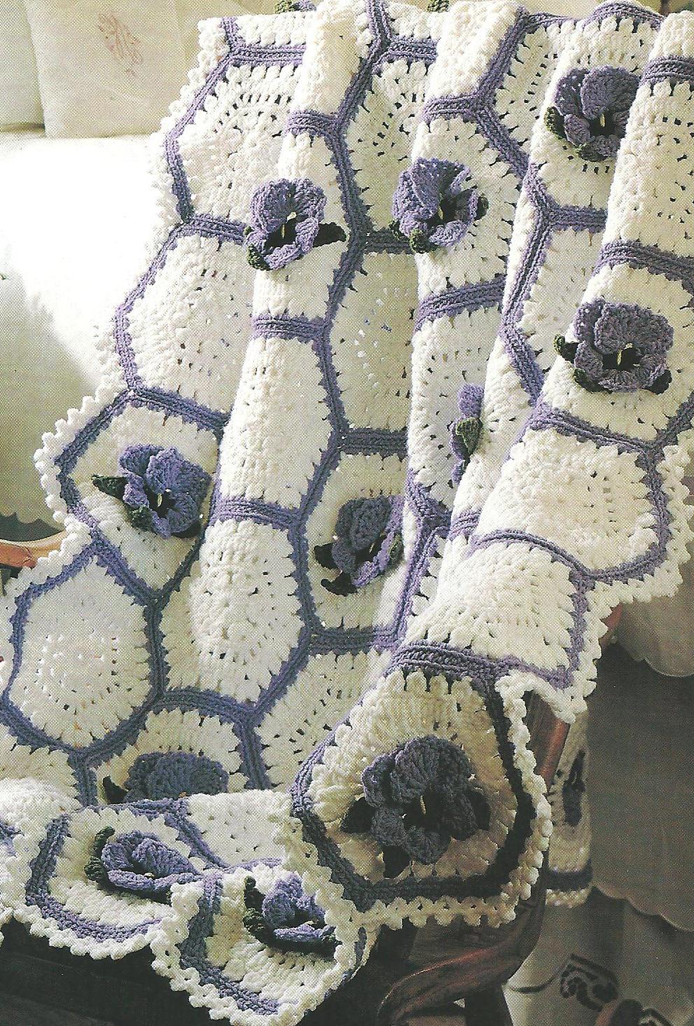 38 Pansy Crochet Patterns for Flowers, Decor, and Wearable Details 21 Vintage Pansy Garden