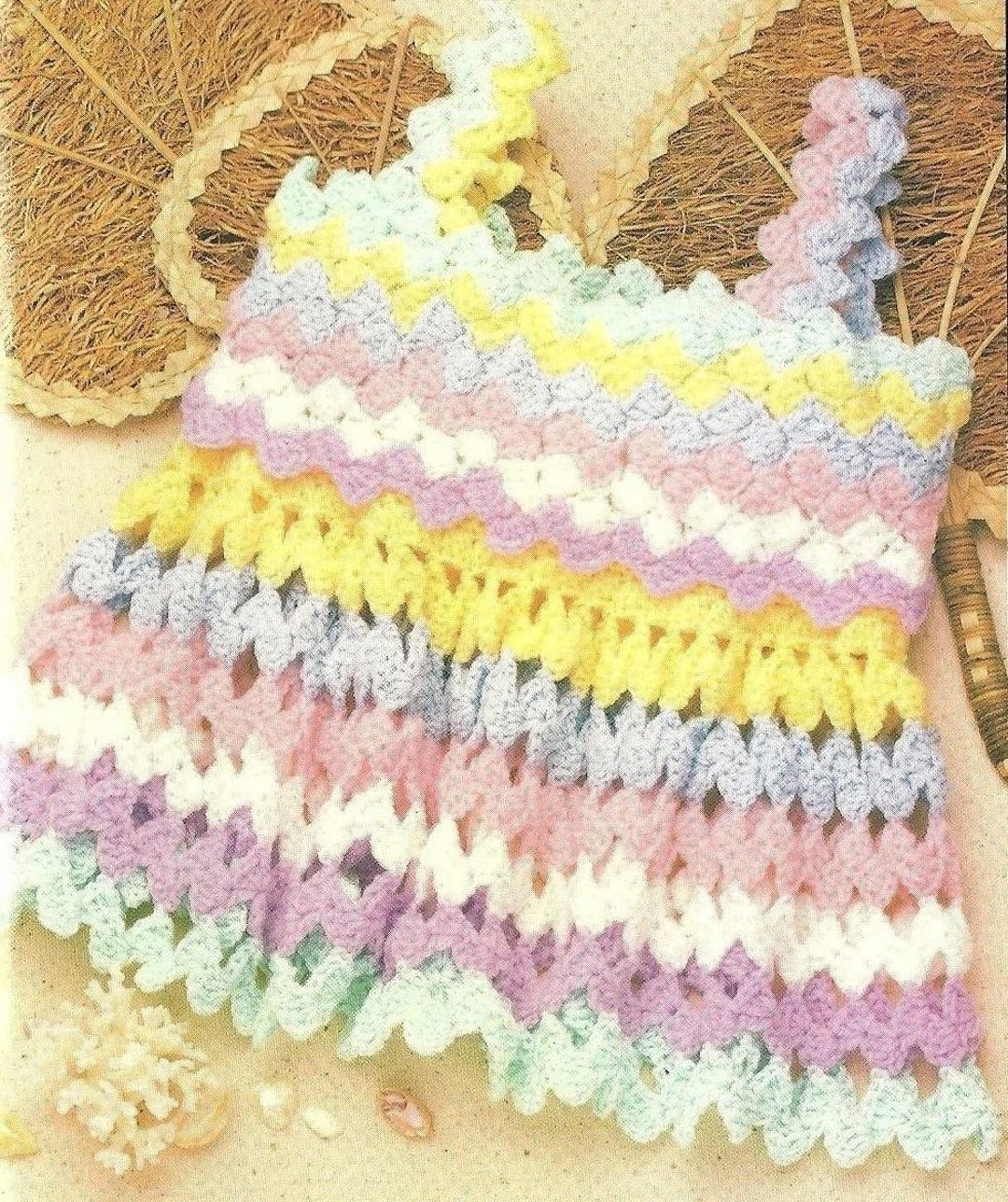Pattern Kmy VINTAGE Easy Rickrack Dress for Kids 1-3yrs Crochet Pattern, Crochet ...