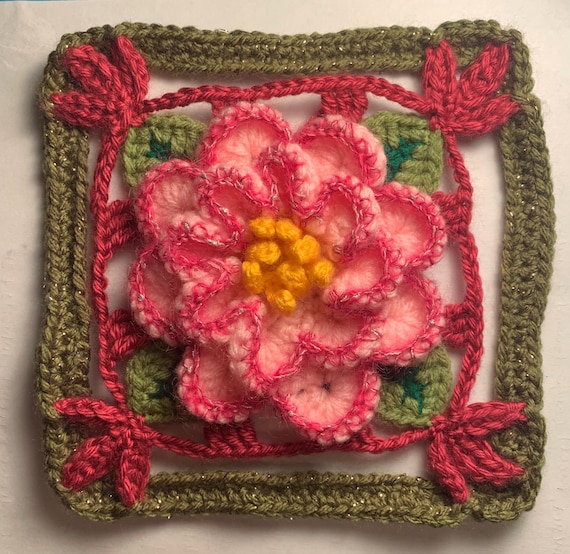 Granny Square Pattern Flower Granny Square Lotus Granny Square