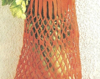 Vintage Gehaakte Boodschappentas, Gehaakte Tas, Vintage 2 Crocheted Bags in Dutch Language PDF instant Download PDF patterns