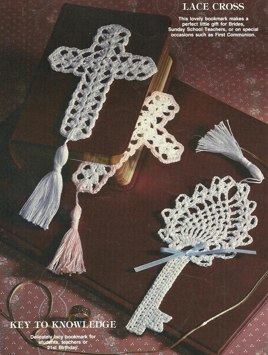 30 Cross Crochet Patterns: Elegant, Meaningful Designs for Bookmarks, Afghans, and Gifts 12 Vintage Crochet Lacy Cross bookmark