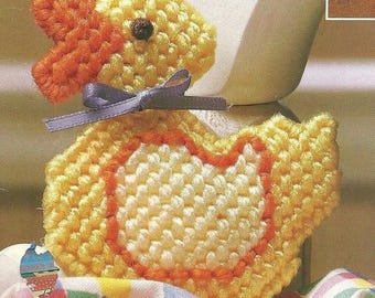 Vintage Plastic Canvas Mouse, Key, Little Duck, Mouse Pattern, Plastic Canvas Little Duck, Plastic Canvas Key Magnet Digital PDF Pattern