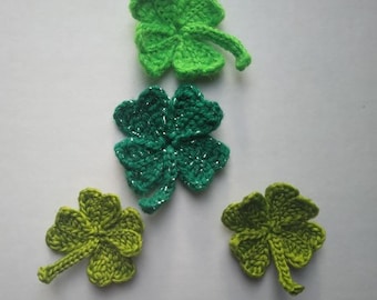 Clover Shamrock Crochet Pattern, Crochet Clover Applique, 4-Leaf Clover Bookmark, Crochet Pattern Flower Leaf, Simple Crochet Pattern