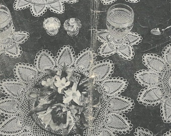 VINTAGE Pineapple Luncheon Set Doily, Crochet Pineapple Set Doilies,Pineapple Doily Crochet Pattern Digital Download PDF