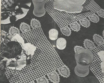 VINTAGE Pineapple Rectangular Place Doily Crochet Pineapple Rectangular Doily Pineapple Rectangular Doily Pattern Digital Download PDF