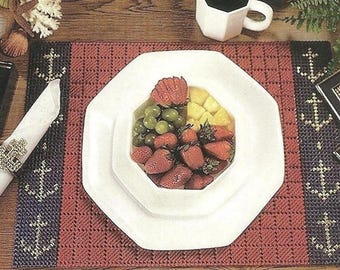 Vintage Plastic Canvas Anchor Napkin Ring, Anchor Place Mat, Anchor Coaster, Anchor  Pattern Plastic Canvas Anchor Digital PDF Pattern