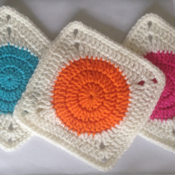 Crochet Pattern, Circle Granny Square Pattern, Granny Square Pattern, Granny Square Blanket Pattern, PDF Pattern, Digital Download PDF