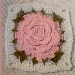Granny Square Pattern Rose Granny Square Spring Granny | Etsy