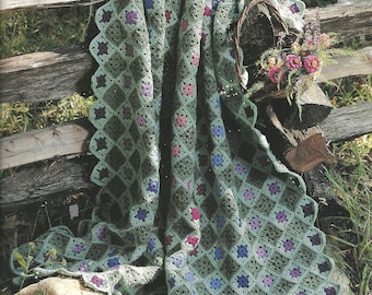 Granny Square Pattern, Flower Granny Square, Crochet Granny Square Blanket, Crochet Floral Square Blanket- PDF Crochet Digital Download PDF