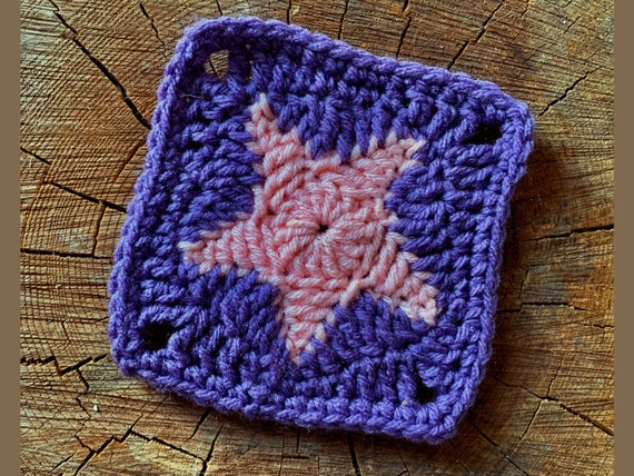 Granny Square Pattern Star Granny Square Crochet Blanket