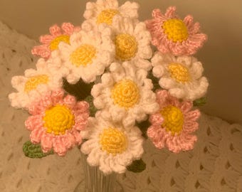 Daisy Crochet Pattern, Daisy Crochet Pattern, Flower Bouquet Crochet Pattern, PDF Crochet Pattern; Daisy Bouquet DIY pattern; Daisy Flower