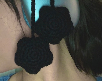 Star headphone accessory, crochet headphone accessory, crochet star keychain, crochet gift, star accessories, crochet Halloween decoration