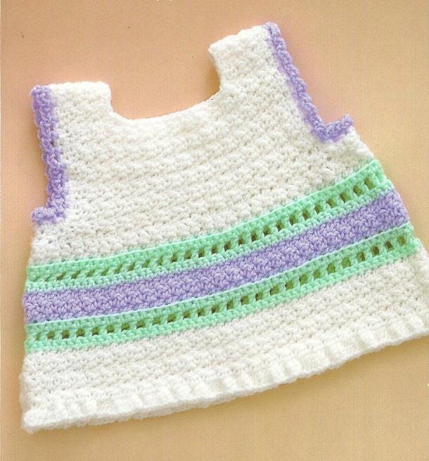 Vintage Crochet Easy Baby Top, Crochet Baby Vest for 6 Months,12 Months ...