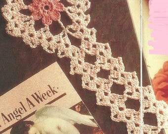 Vintage Crochet Lacy Floral Key Bookmark Pattern, Crochet Flower Key Bookmark Easy Pattern, Crochet Bookmarks Pattern Digital PDF