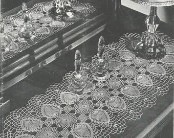 VINTAGE Lace Pineapple Runner, Crochet Pineapple runner Doily Pattern, Pineapple Long Doily Crochet Pattern, Digital Download PDF