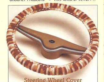 Vintage Crochet Steering Wheel Cover Pattern Easy Crochet Pattern, Small crochet project,easy DIY project for beginners Digital Download PDF