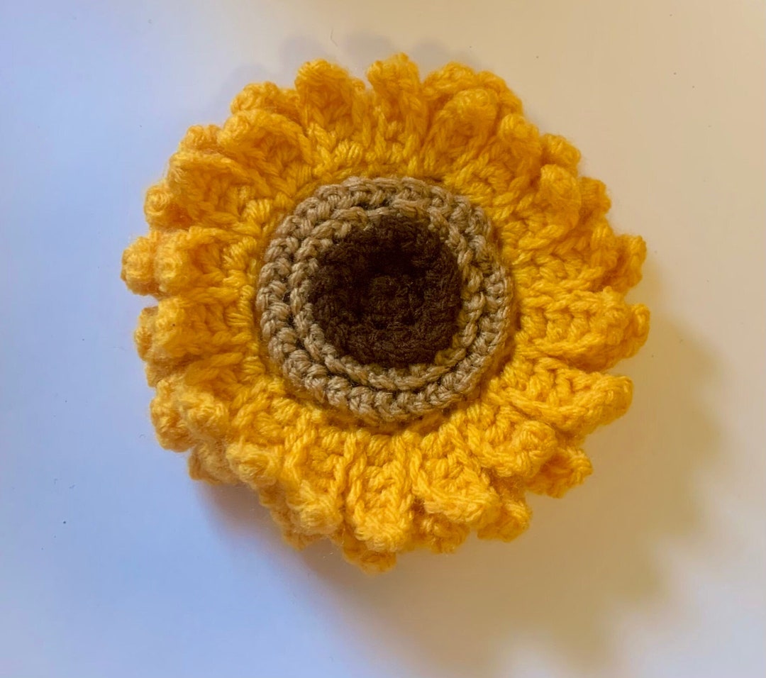 Sunflower Coaster Pattern, Sunflower Coaster, Flower Crochet Pattern ...