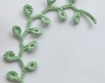 Crochet Leaf Garland Pattern, Eucalyptus Leaf Garland Ornament Crochet Pattern, Crochet Round Leaf Garland, Leaf Garland Decor PDF Pattern