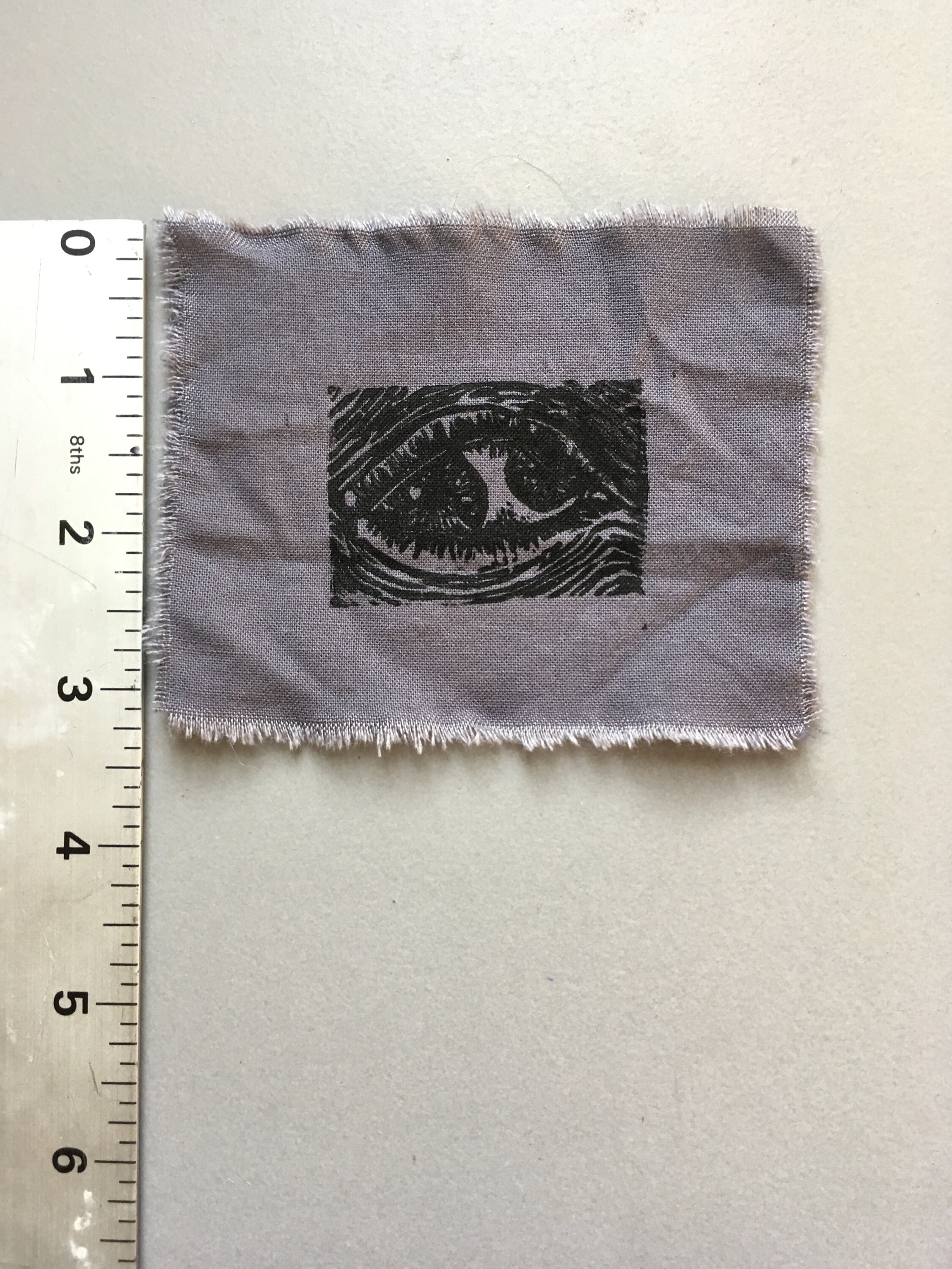 Slate Gray pupula Duplex Blockprinted Patch - Etsy UK