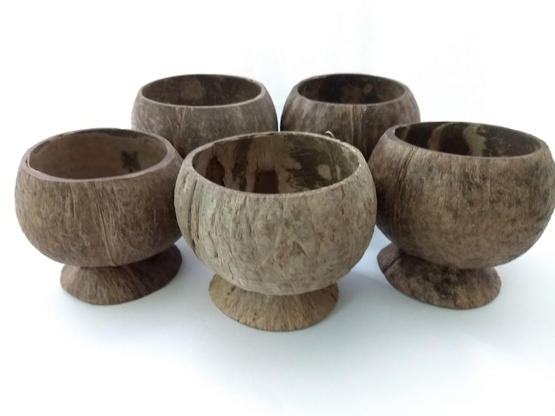 Coconut Shell Kava Cups 5 pack Etsy
