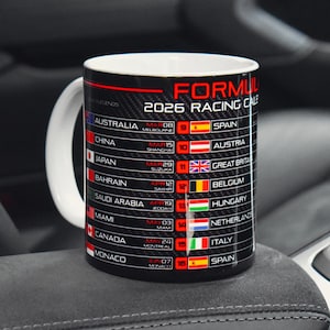 Formula 2026 Racing Calendar Mug - Red Edition