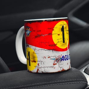 Taza vintage de Giacomo Agostini MV Agusta / Motos / Superbikes de carreras / Café, té / Clásicas / MotoGP / Por Legacy Legends