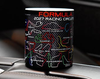 Formula 2027 Racing Circuits Mug - Red Edition - Formula One Inspired Gifts for F1 Fans