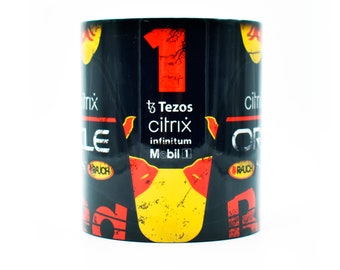 MV #1 2022 Racing Mug / Formula Racing Art / Coffee / Red / Max / Bull / Gift Idea / By Legacy Legends