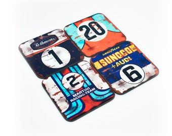 Set Of 4 Classic Racing Car Coasters