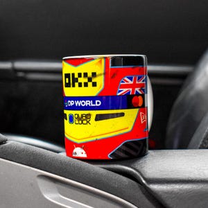 Piastri #81 2025 Helmet Mug - Formula Racing Driver - MCL - Oscar - Gift Ideas - One - Art - Multi Coloured Design - Coffee Cup - Merch Fans