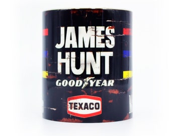Vintage James Hunt Helmet Mug / 1976 / Formula Legend / The Shunt / Rush / History / Classic Racing Cars / By Legacy Legends