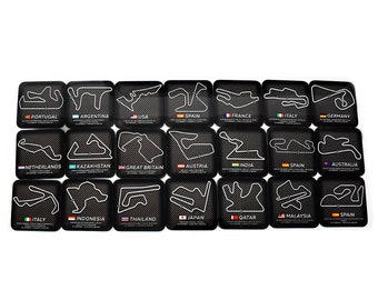 Moto 2023 GP Racing Circuits Coaster Set