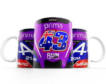 Miller #43 2026 Mug - Motorcycle Racing Art Coffee Cup, Moto Fan GP Collectible Gift