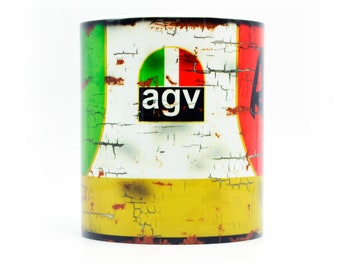 Vintage Giacomo Agostini Helmet Racing Mug / Motorcycles / Racing Super Bike / Coffee Tea / Classic / MotoGP / By Legacy Legends