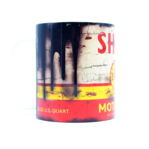 vintage Shell Motor Oil Mug / Moto / Voiture / Classic Retro Can / Café Thé / Tasse / Par Legacy Legends image 5