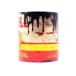 vintage Shell Motor Oil Mug / Moto / Voiture / Classic Retro Can / Café Thé / Tasse / Par Legacy Legends image 6