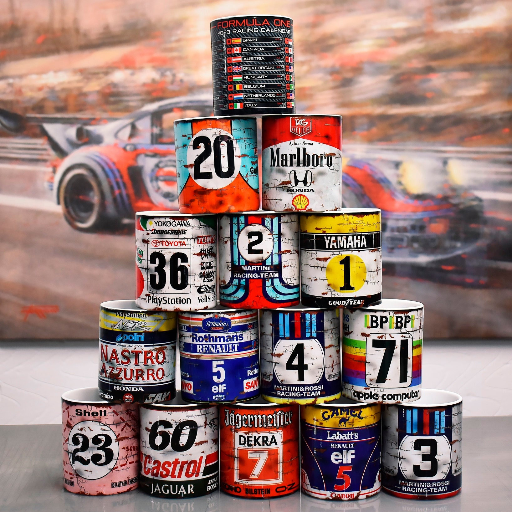 Vintage Motorsport Mugs / Coffee / Tea / Grand Prix Racing / Cars / Cup ...