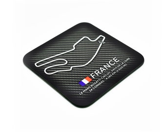 France Le Mans Bugatti Circuit Coaster / MotoGP Grand Prix Race Track / Racing / Motorbikes / Coffee Mug Mats / By Legacy Legends