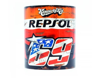 Nicky Hayden #69 2008 Mug - The Kentucky Kid - USA Moto GP Legend - Racing Motorcycles - World Champion - Gift Ideas for motorsport fans