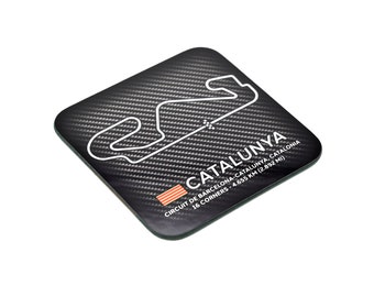 Catalunya Circuit De Barcelona-Catalunya Coaster / Formula Grand Prix Track / Racing / Cars / Coffee Tea Mugs / By Legacy Legends