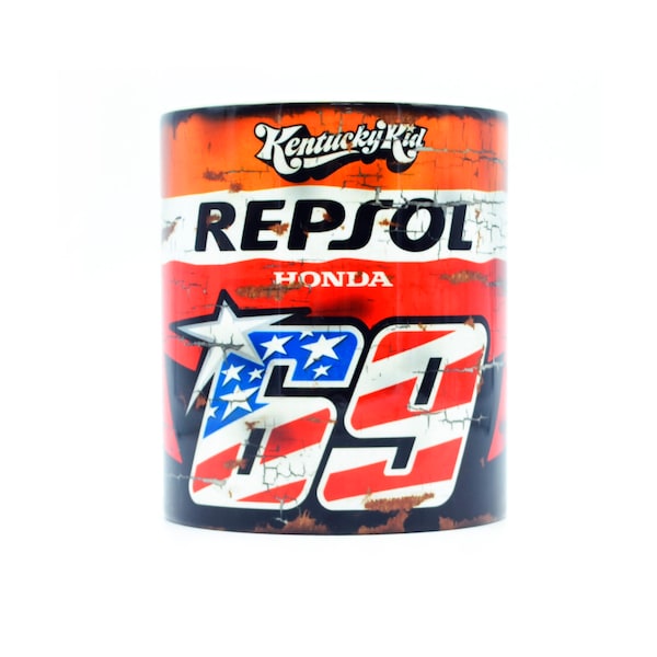 Vintage Nicky Hayden #69 Mug / The Kentucky Kid / MotoGP Legend / Racing Motorcycles / By Legacy Legends