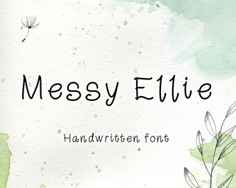 Handwritten font, Messy Ellie Children's Font, Instant Download, Digital Font, Logo Font, Canva Font, Cricut Font