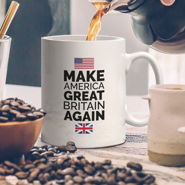 Make America Great Britain Again - Mit Flaggen | Lustige britische Geschenk-Becher